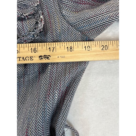 Nick and Mo‎ Jacket Womens Large Gray Multicolor Ruffle Fringe Belted Lined - Picture 5 of 7